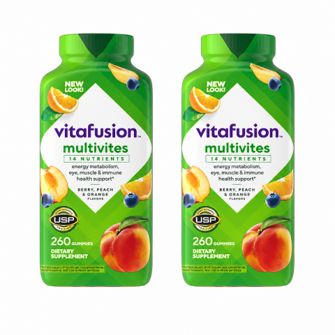 [비타퓨전 ]비타퓨전 멀티바이트 종합 멀티비타민 260구미 2개 Vitafusion Multivites 260 Gummy 2ea