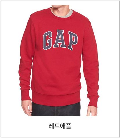 [GAP] 갭 남녀공용 기모맨투맨 모음 GAP Unisex Fleece Lined Sweatshirt-레드애플-L