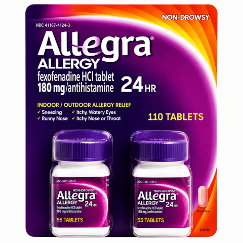 [알레그라] 알레그라 알러지 24시간 지속 180mg 110정 Allegra Allergy 24Hour Allergy Relief 