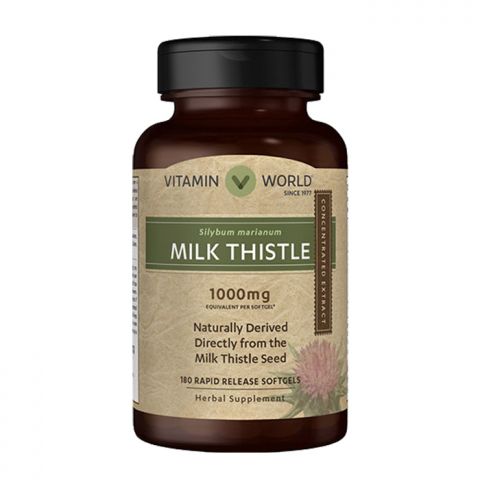 [Vitamin World] 비타민월드 밀크씨슬 1000mg 180정 Milk Thistle (Silymarin) Standardized Extract 1000mg