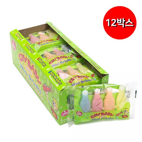 닉클립 사우어 왁스병 캔디 4개입 18팩 700g 12박스  Nik-L-Nip Sour Wax Bottles 4 Pack 12/18ct (216ct)
