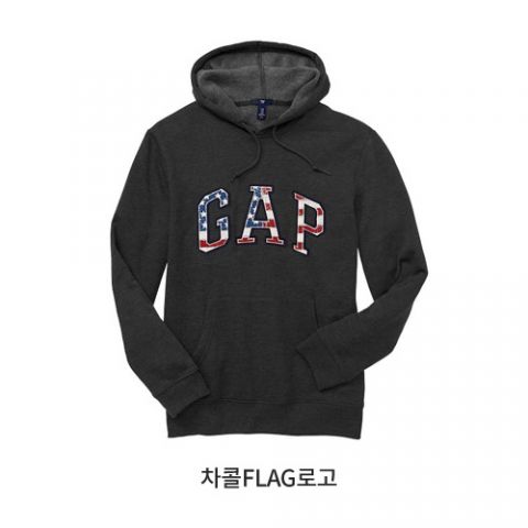 [GAP] 갭 남녀공용 후드티 모음 GAP Unisex Hoodie-차콜FLAG로고-M
