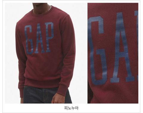 [GAP] 갭 남녀공용 빅로고 맨투맨 모음 GAP Unisex Big Logo Sweatshirt-피노누아-M