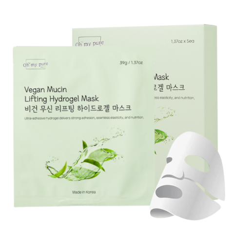 [Oh My Pure] 오마이퓨어 비건 뮤신 리프팅 하이드로겔 마스크팩 Vegan Mucin Lifting Hydrogel Mask-10 pack