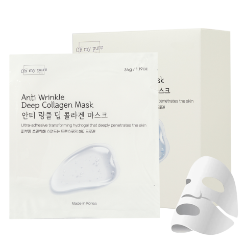 [Oh My Pure]  오마이퓨어 주름 개선 딥 콜라겐 마스크팩 Anti Wrinkle Deep Collagen Mask Story1-15 pack